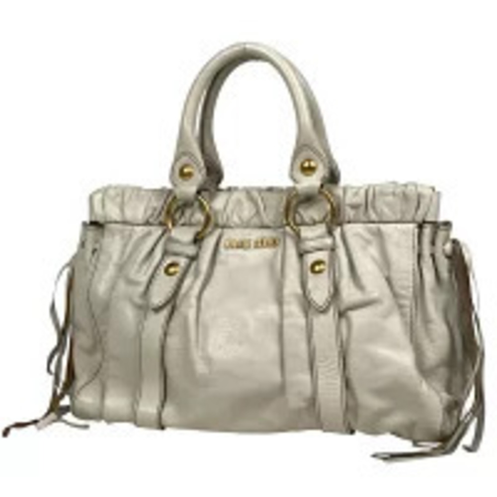 Miu MIu 2way Shoulder Bag Leather White